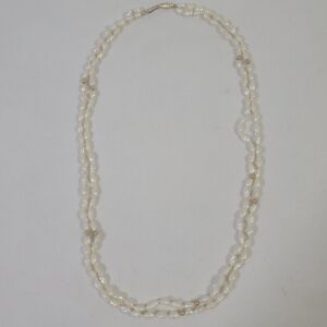 Vintage IPS Freshwater Rice Pearls 14k Clasp Beaded Necklace